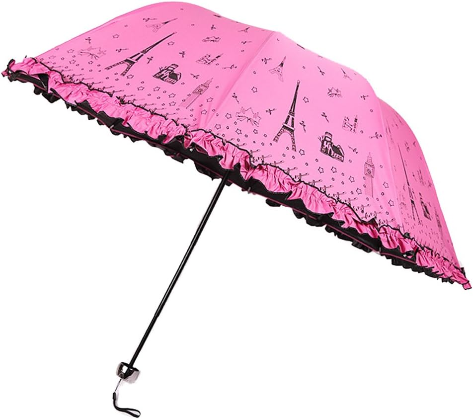 Unique Art 30 Inch Dome Bubble Pocket Umbrella ROSE