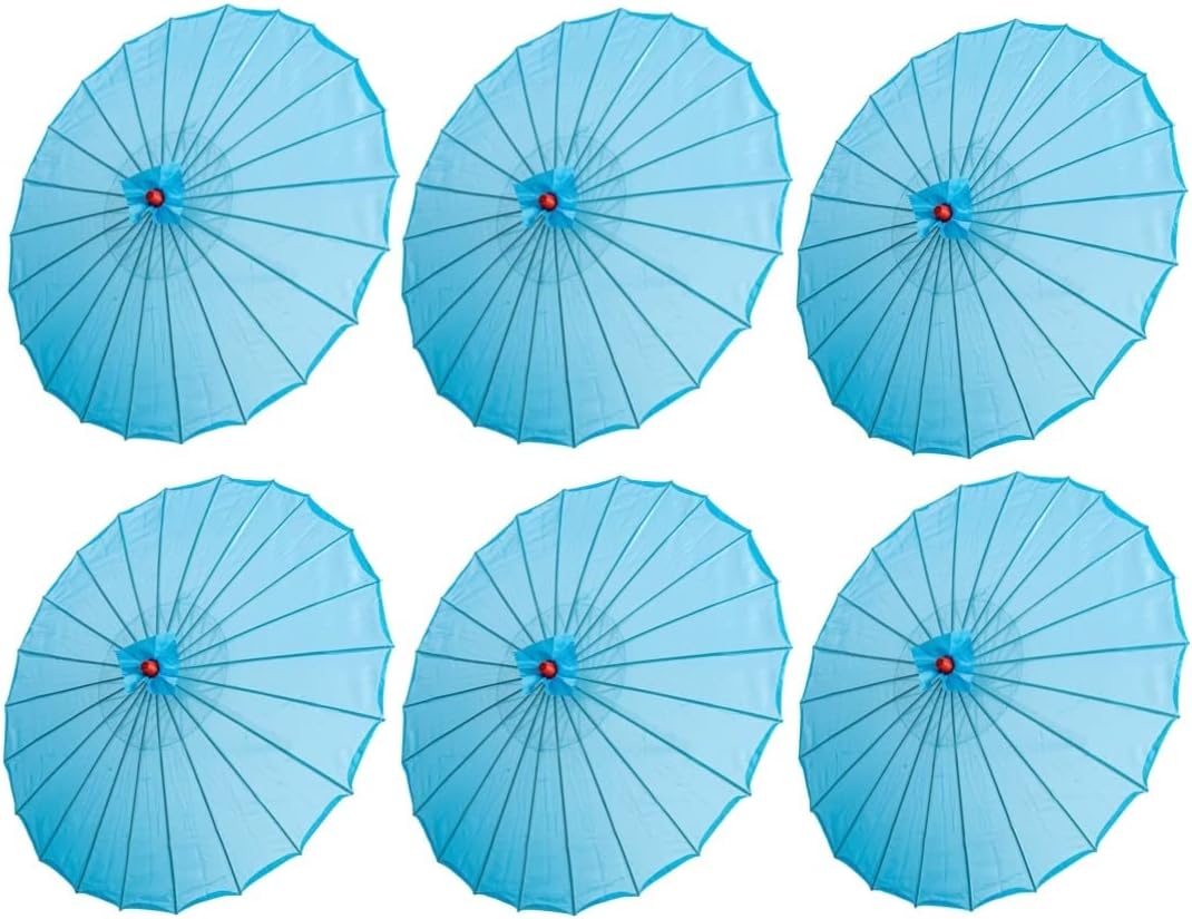 THY COLLECTIBLES Set of 6 22 Inch Kids Size Parasol Umbrellas