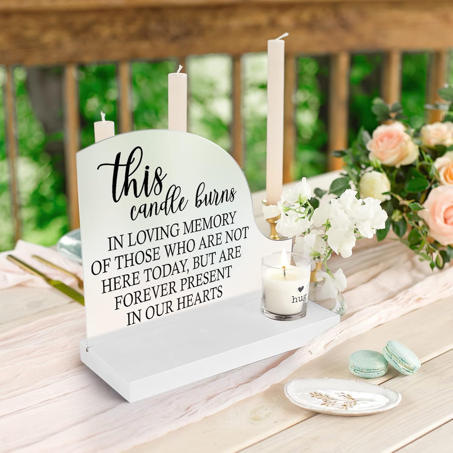 Wedding Memorial Candle with Illuminated Sign