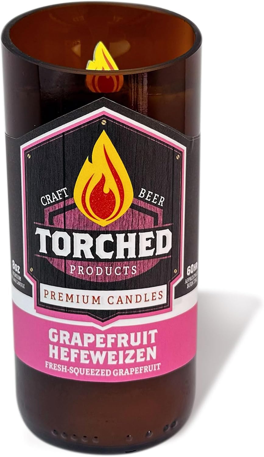 Torched Beer Scented Candles - Grapefruit Hefeweizen 11 oz