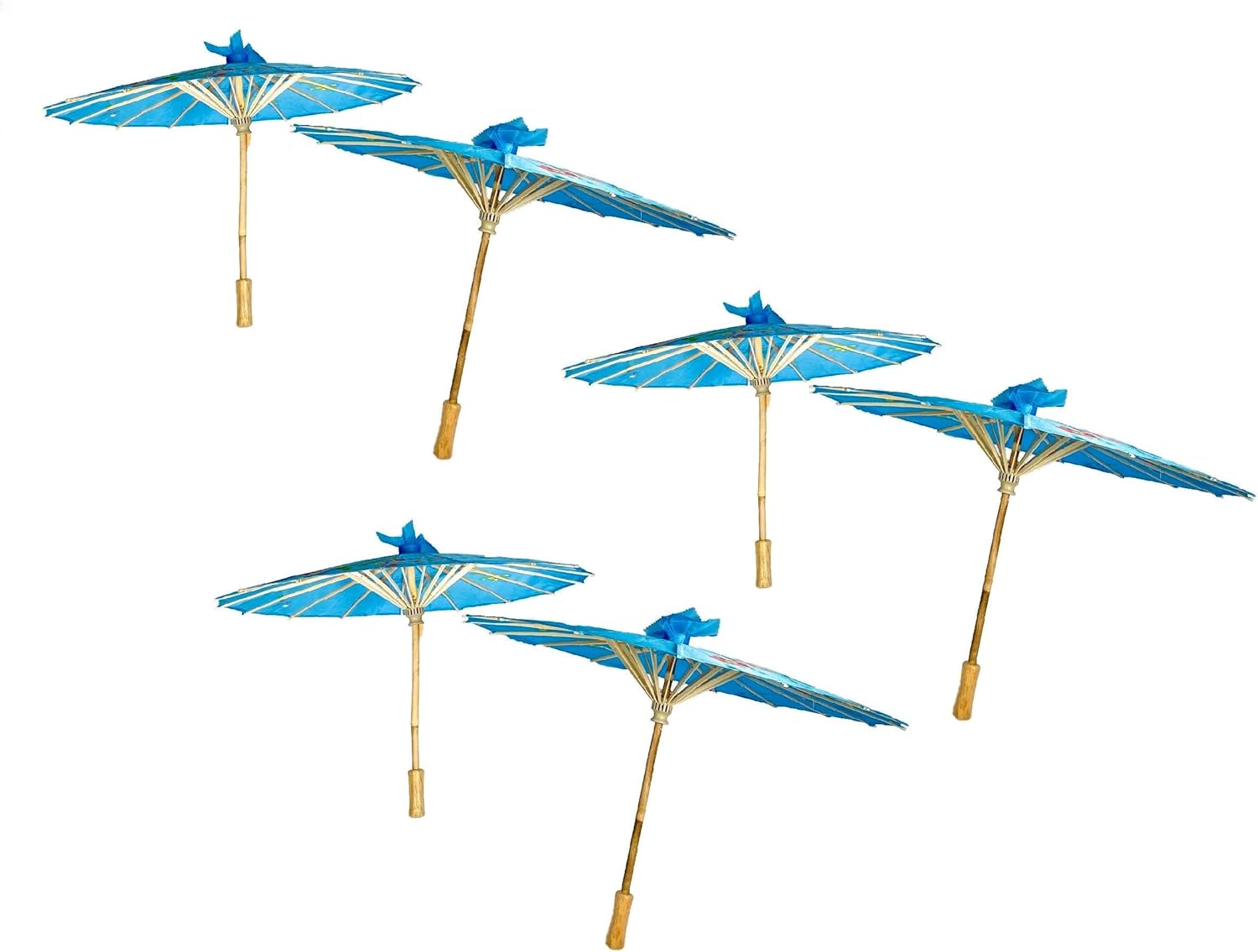 TJ Global 6-Pack 33 Inch Parasol Umbrella for Events