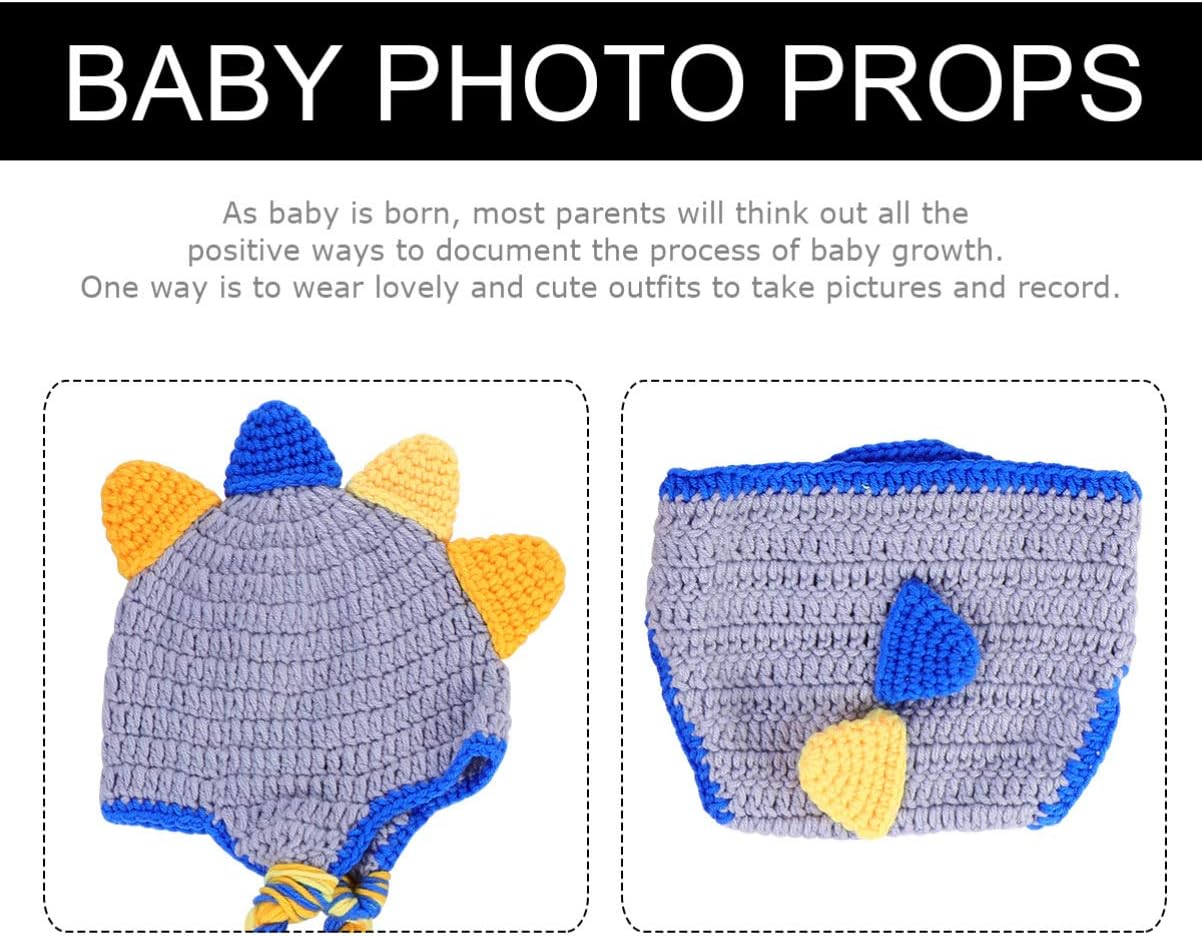 SHERCHPRY 2 Sets Baby Hundred Days Photo Props Knitwear Set