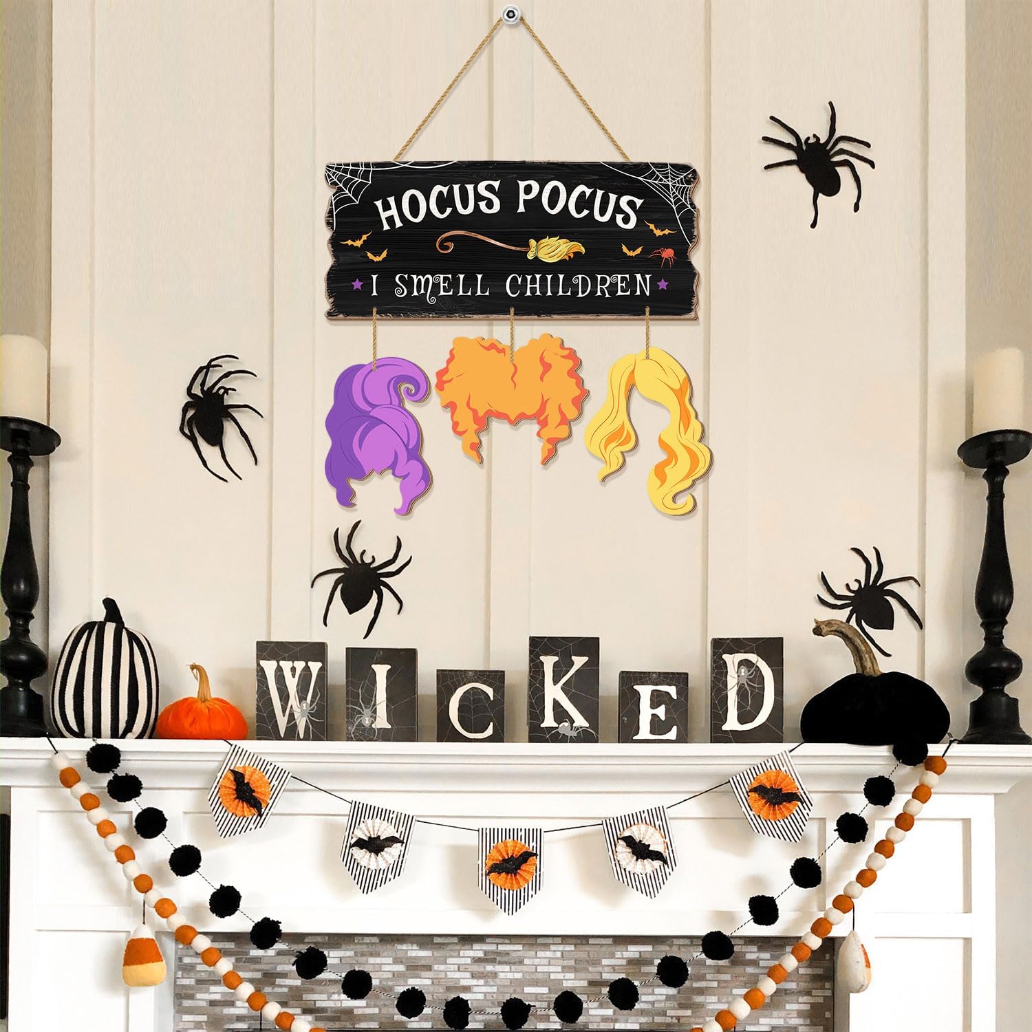 Hocus Pocus I Smell Children Wooden Door Sign