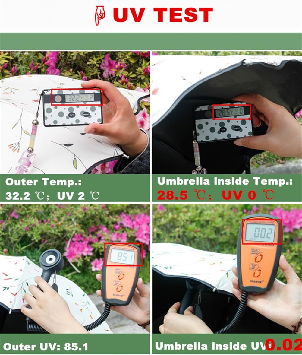 Sun Umbrella Ladies Triple Folding UV Protection Windproof