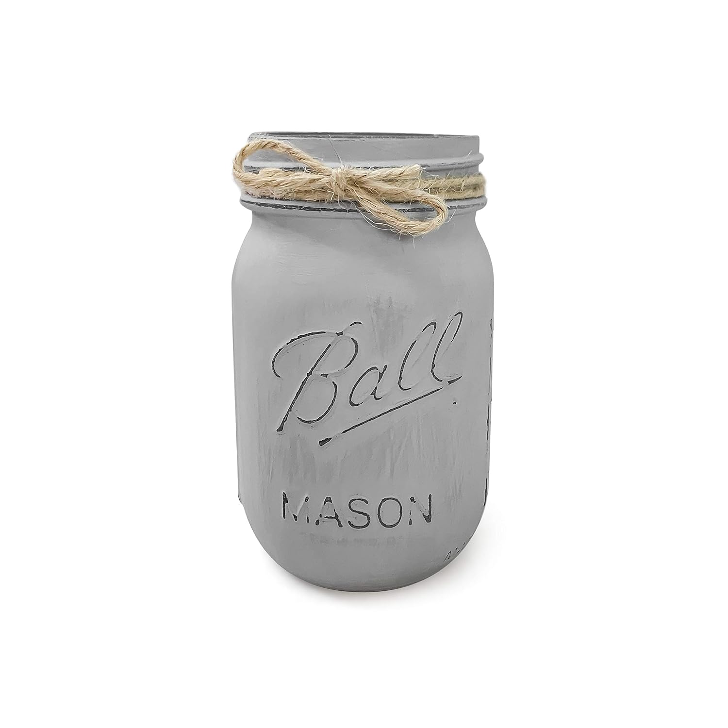 Light Gray Painted Mason Jar Centerpieces for Baby Showers