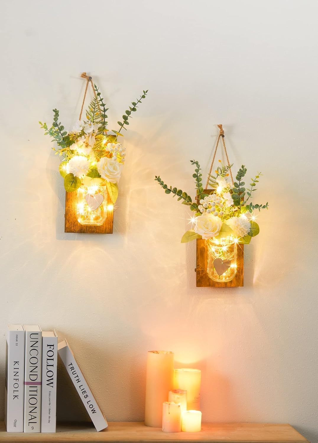 Party Joy Decor Jars with LED Lights and Flowers