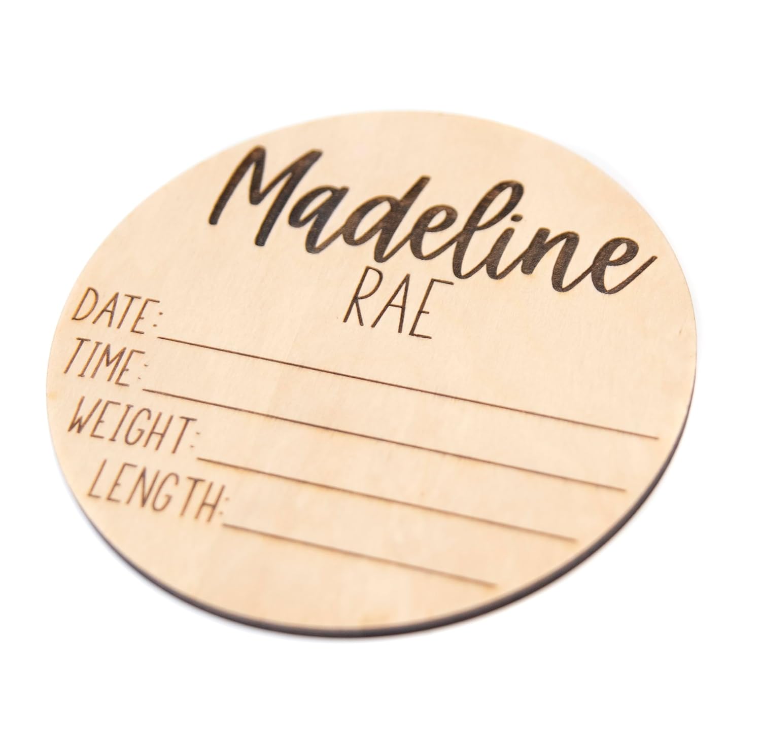 Personalized Wooden Baby Birth Announcement Sign