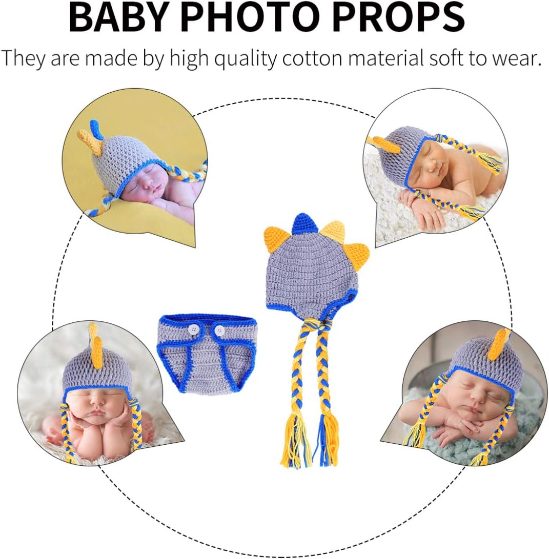 SHERCHPRY 2 Sets Baby Hundred Days Photo Props Knitwear Set