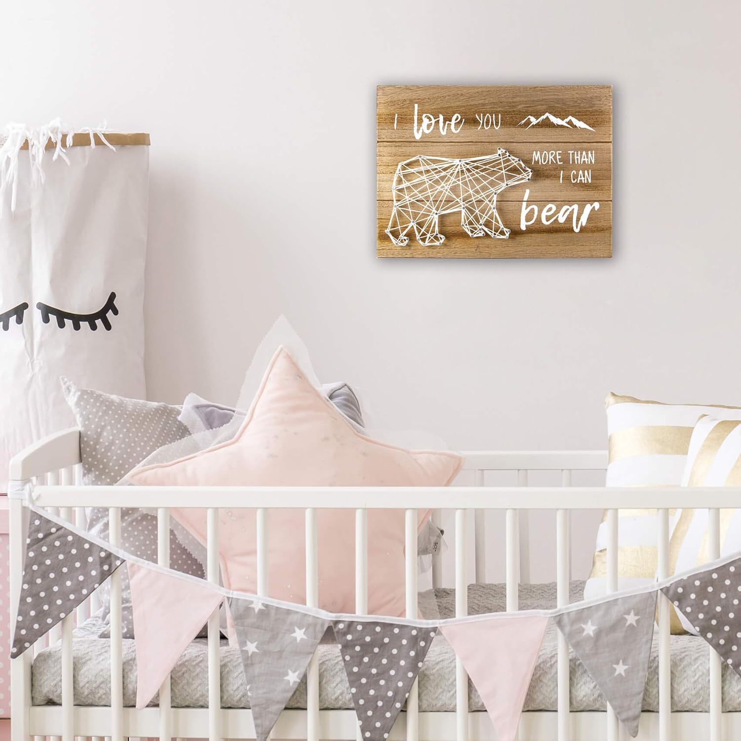 VILIGHT Woodland Bear Wall Art for Baby Room