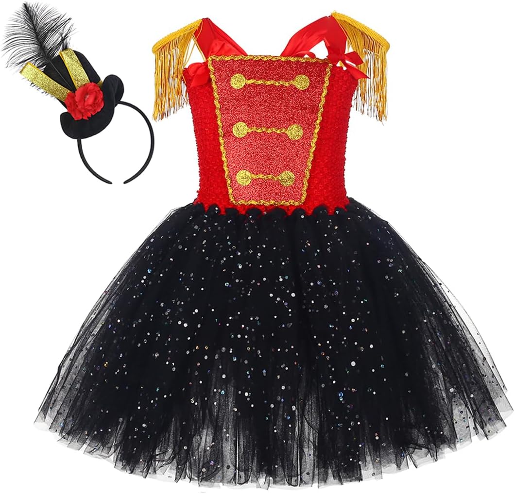 Tutu Dreams Circus Dress with Headband for Girls 1-10Y
