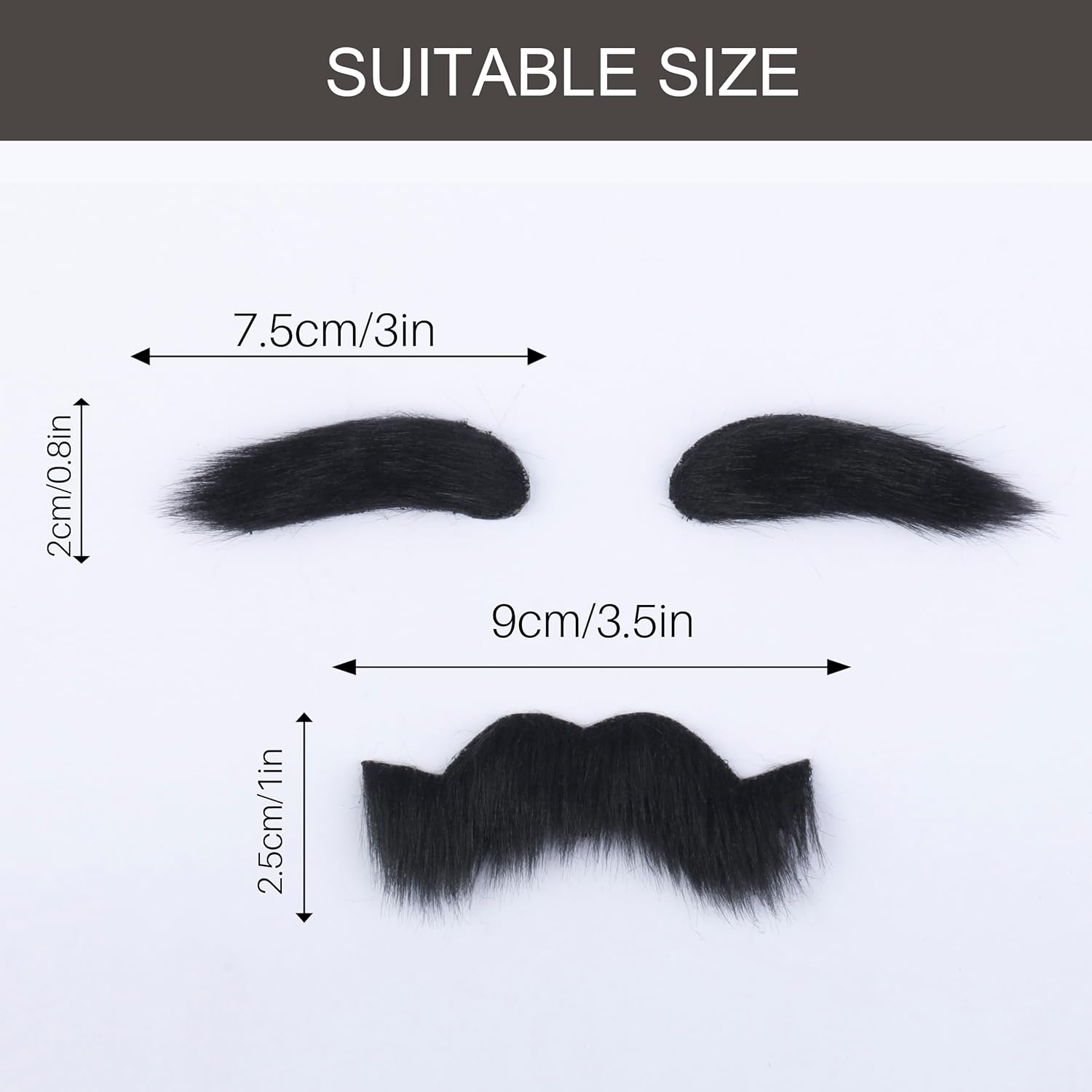 Yan Dream Unisex Fake Mustache and Eyebrows Set
