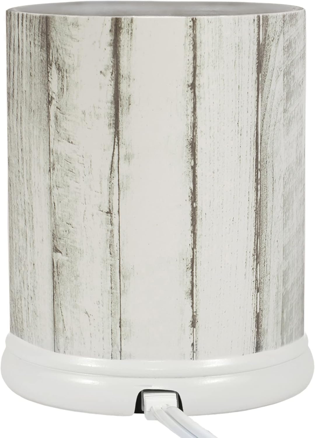 Be Still and Know Distressed Wood Design White Ceramic Jar Warmer