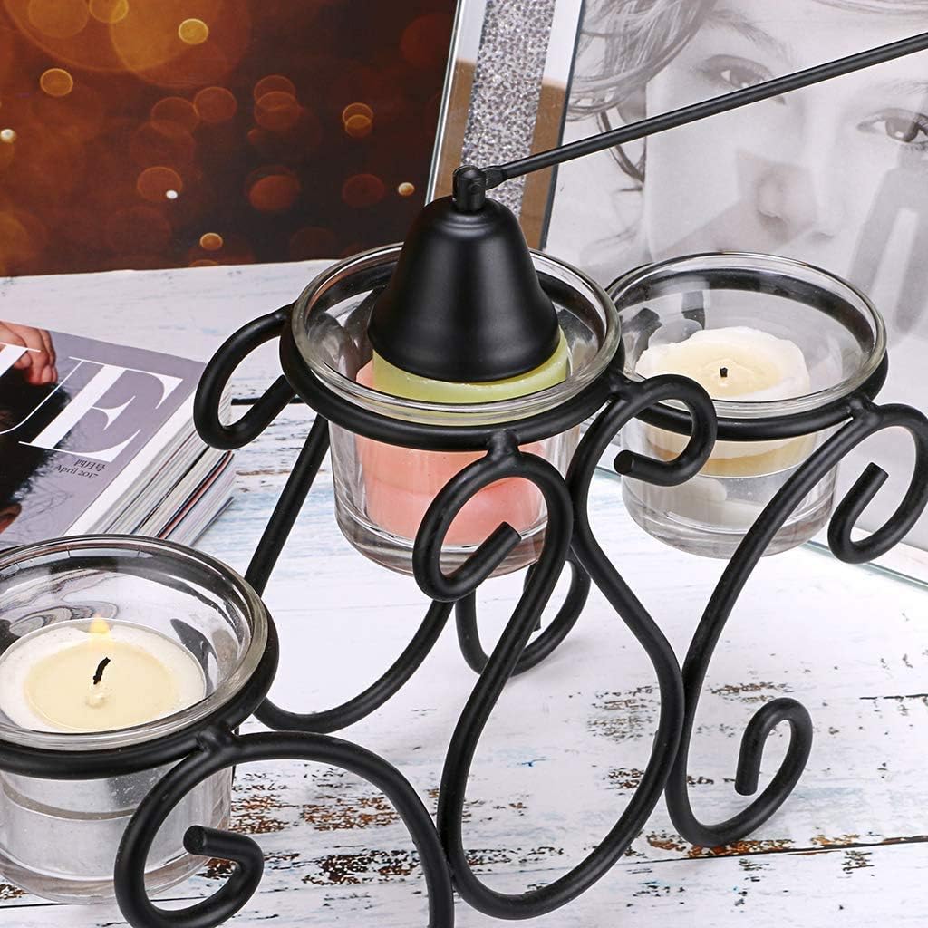 NEOYARDE Candle Snuffer - Black Stainless Steel Wick Extinguisher