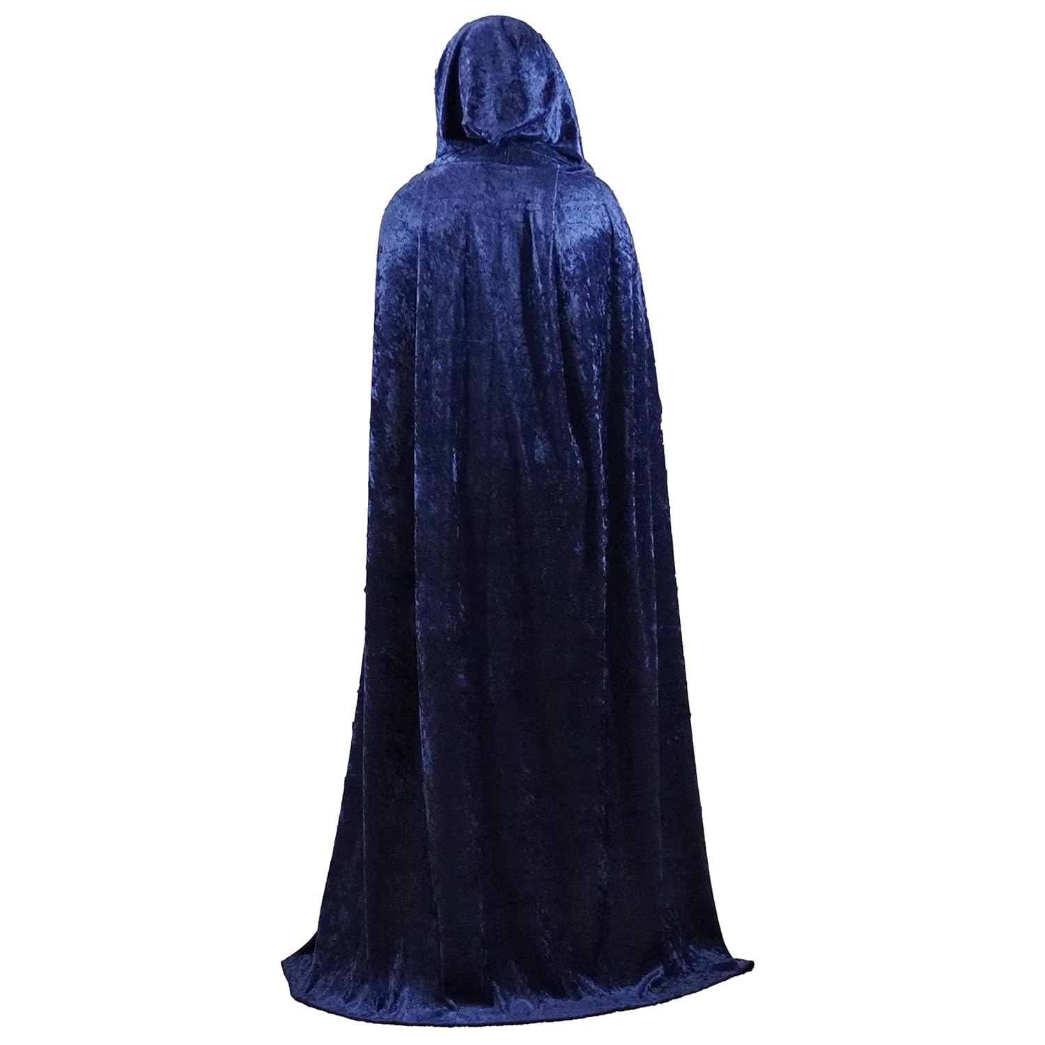 Navy Dark Blue Velvet Hooded Cape for All Sizes