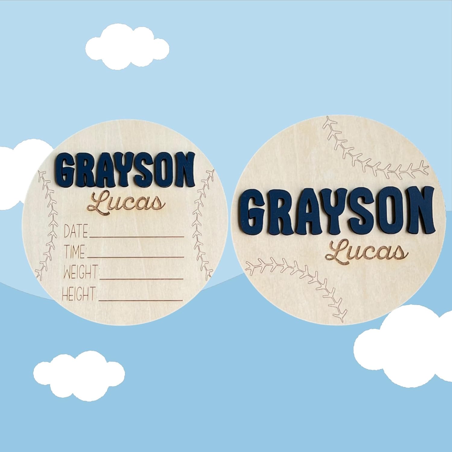 Personalized 3D Newborn Baby Name Announcement Sign - Custom Hospital Photo Prop