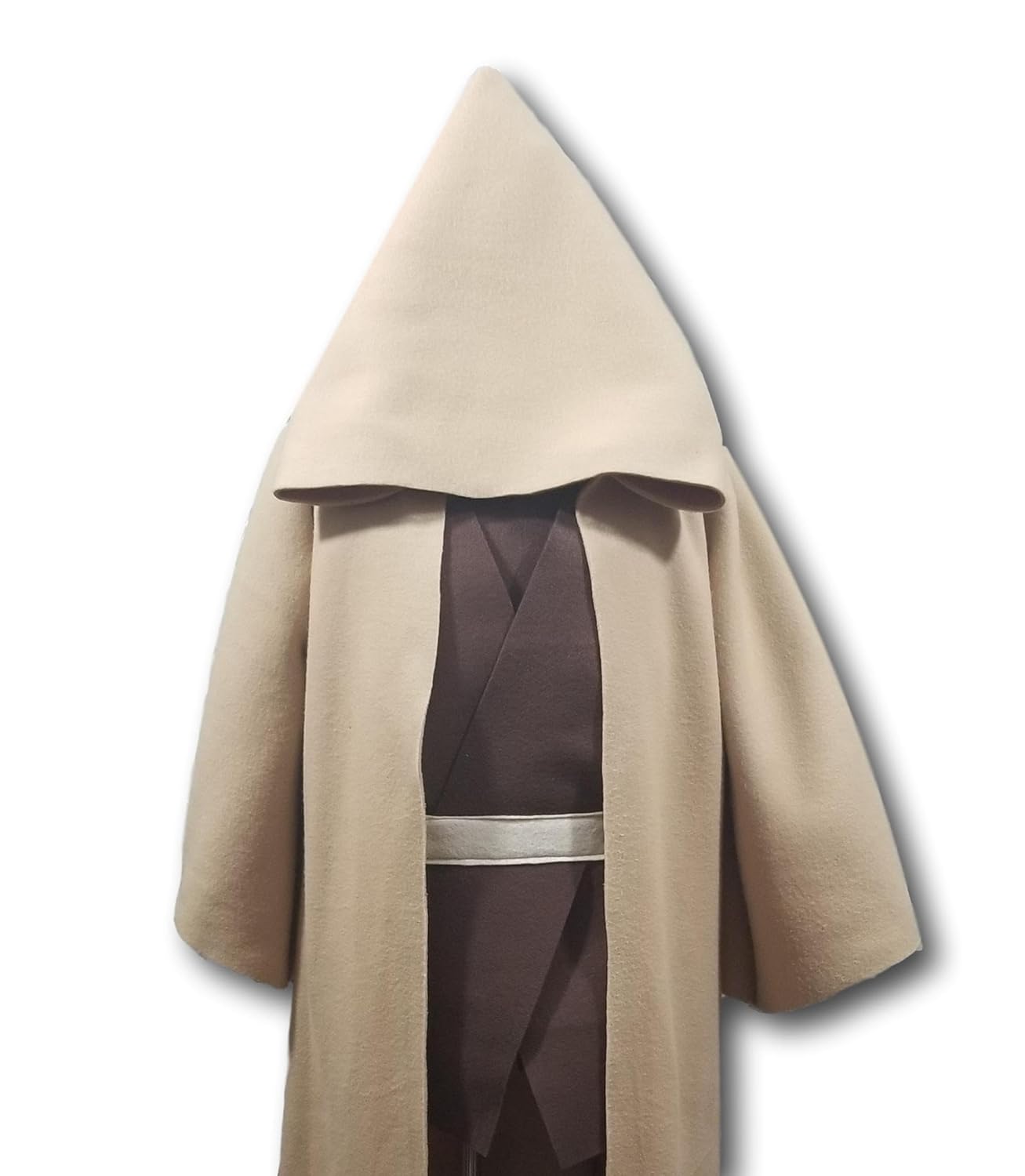 Deluxe Galaxy Wars Tan Hooded Robe Costume for Kids and Adults