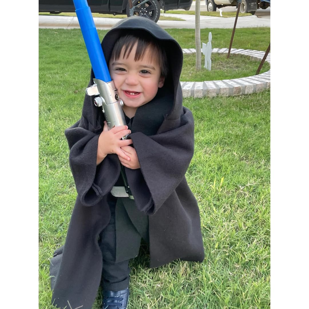 Deluxe Galaxy Wars Black Hooded Robe Costume Set