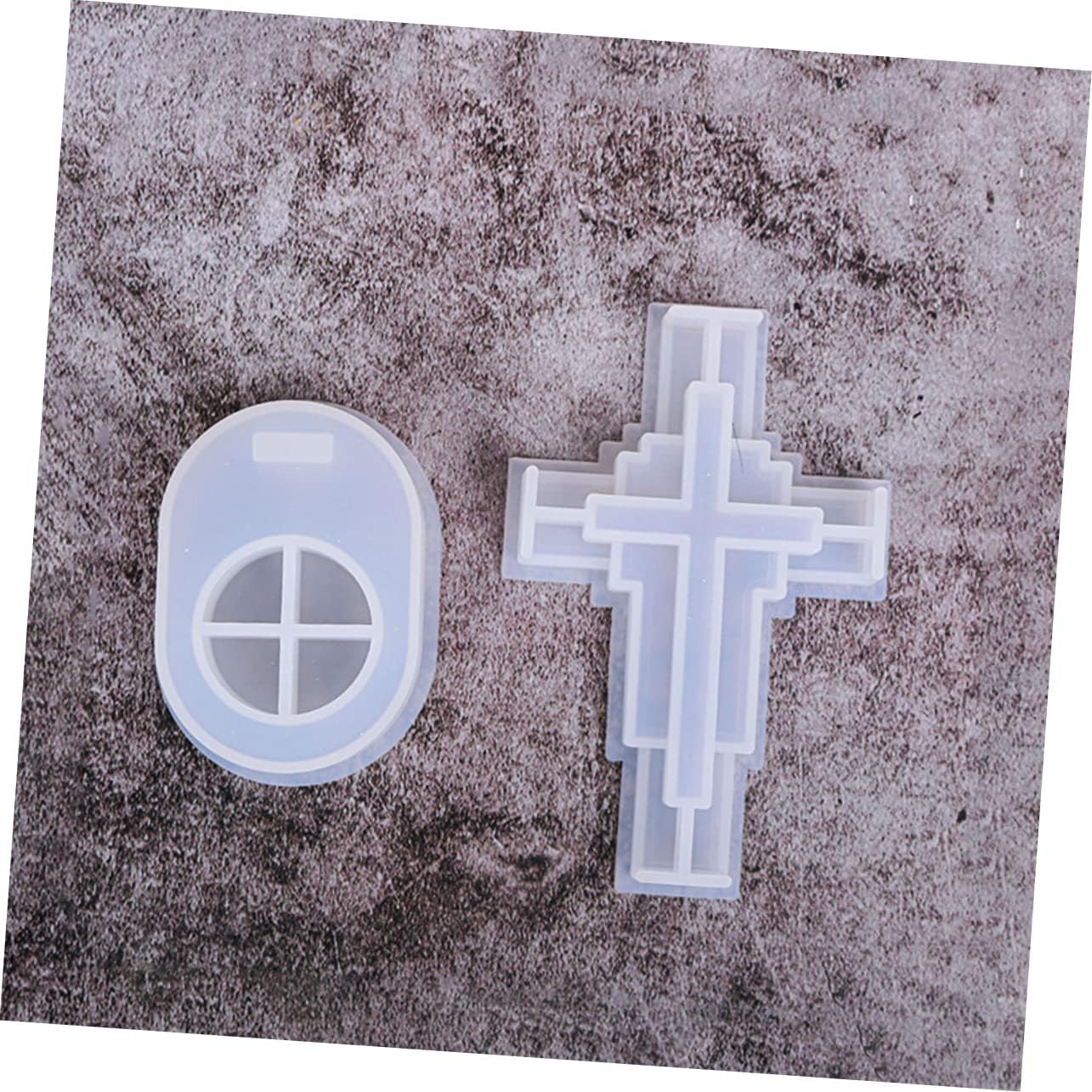 Housoutil 1Set Cross Shape Silicone Candle Stick Holder for Candle Making