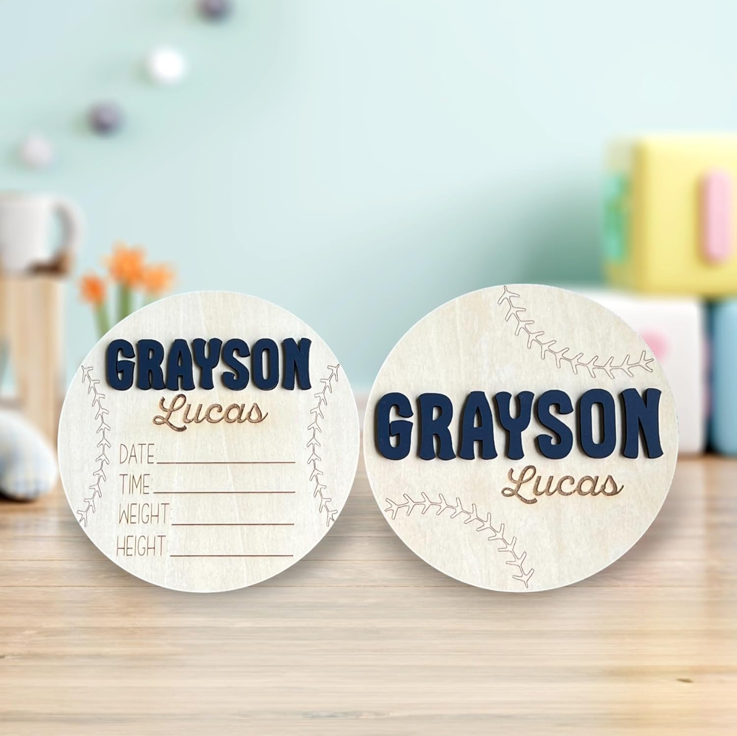 Personalized 3D Newborn Baby Name Announcement Sign - Custom Hospital Photo Prop