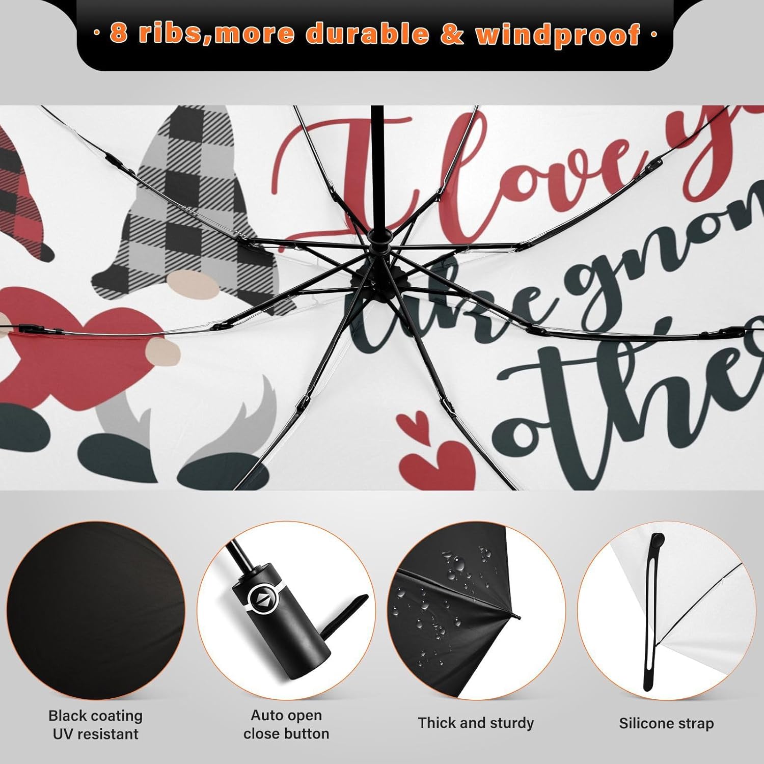 Tamniee Inverted Buffalo Plaid Folding Umbrella