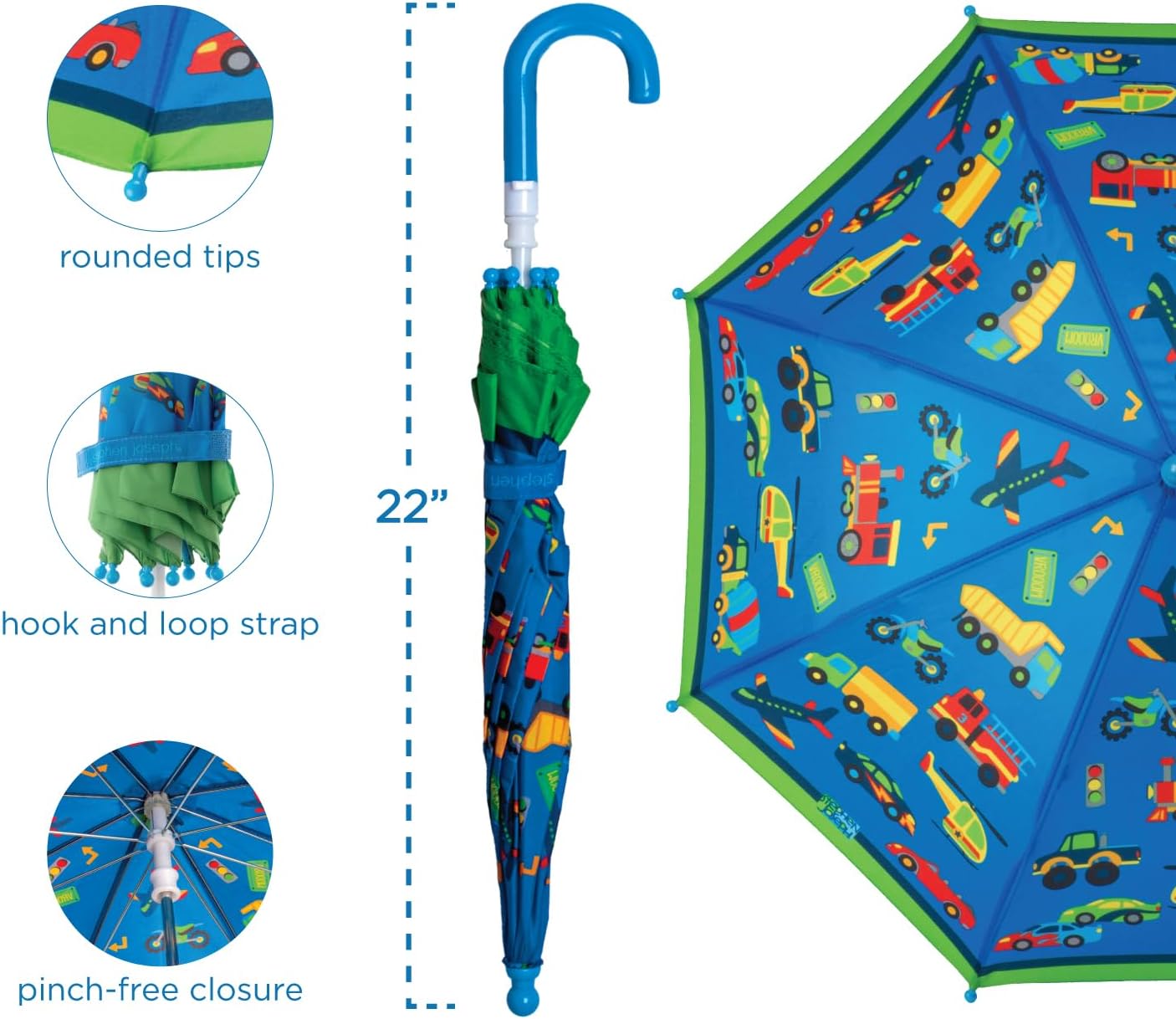 Stephen Joseph Toddler Umbrella with Pinch Free Closure