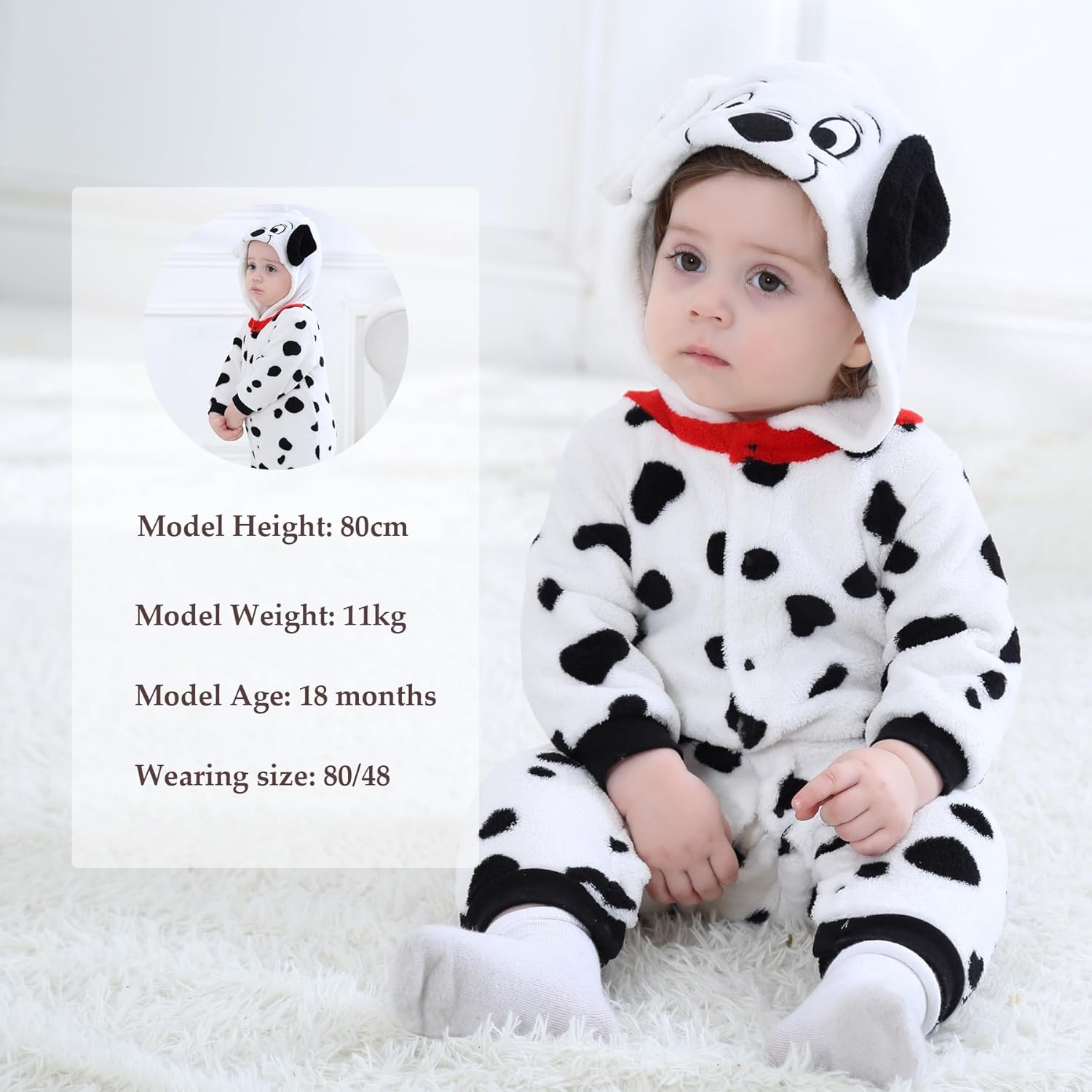 TONWHAR Winter Hooded Romper for Baby and Toddler
