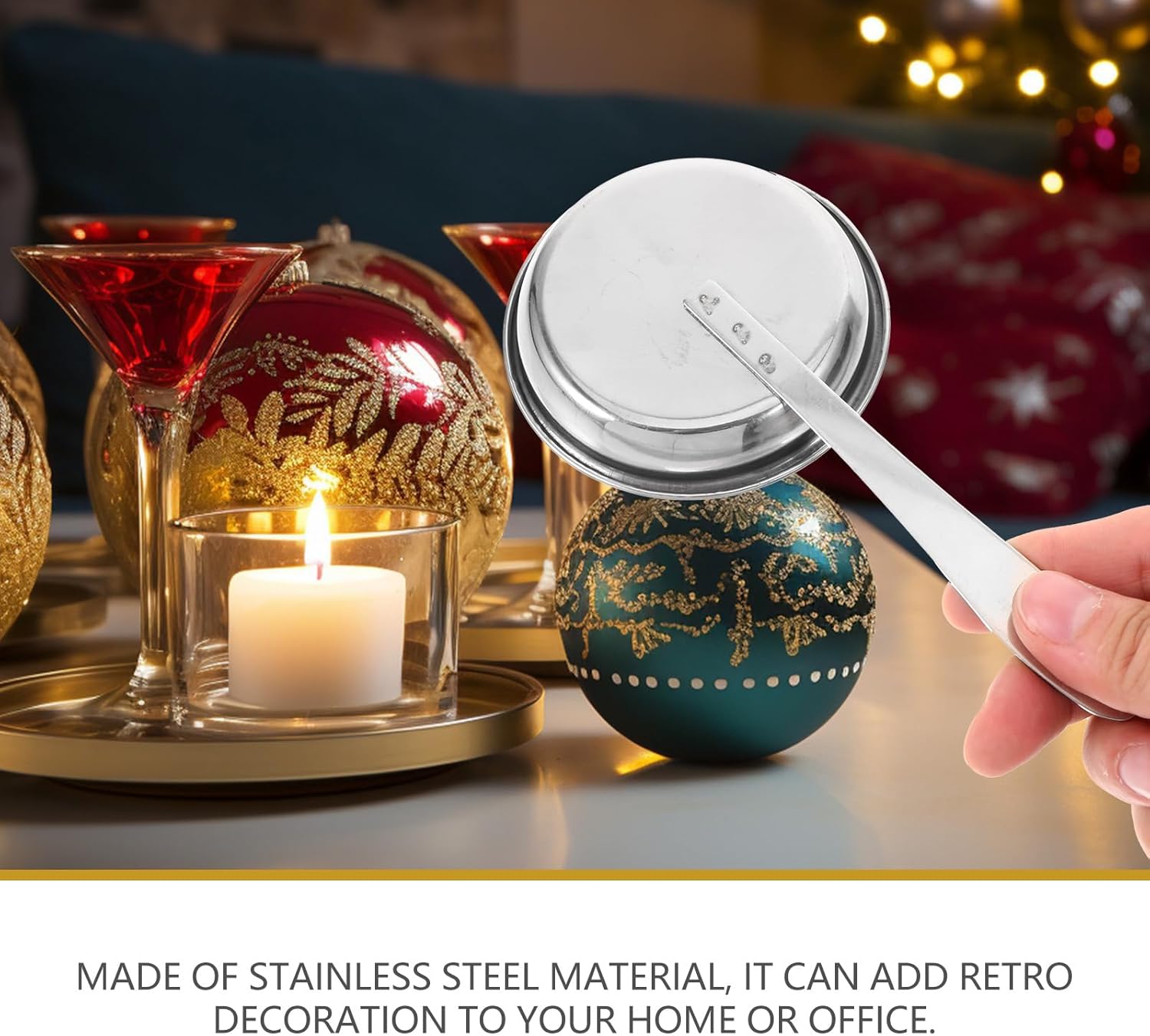 VOSAREA Candle Snuffer with Long Handle and Metal Design 1