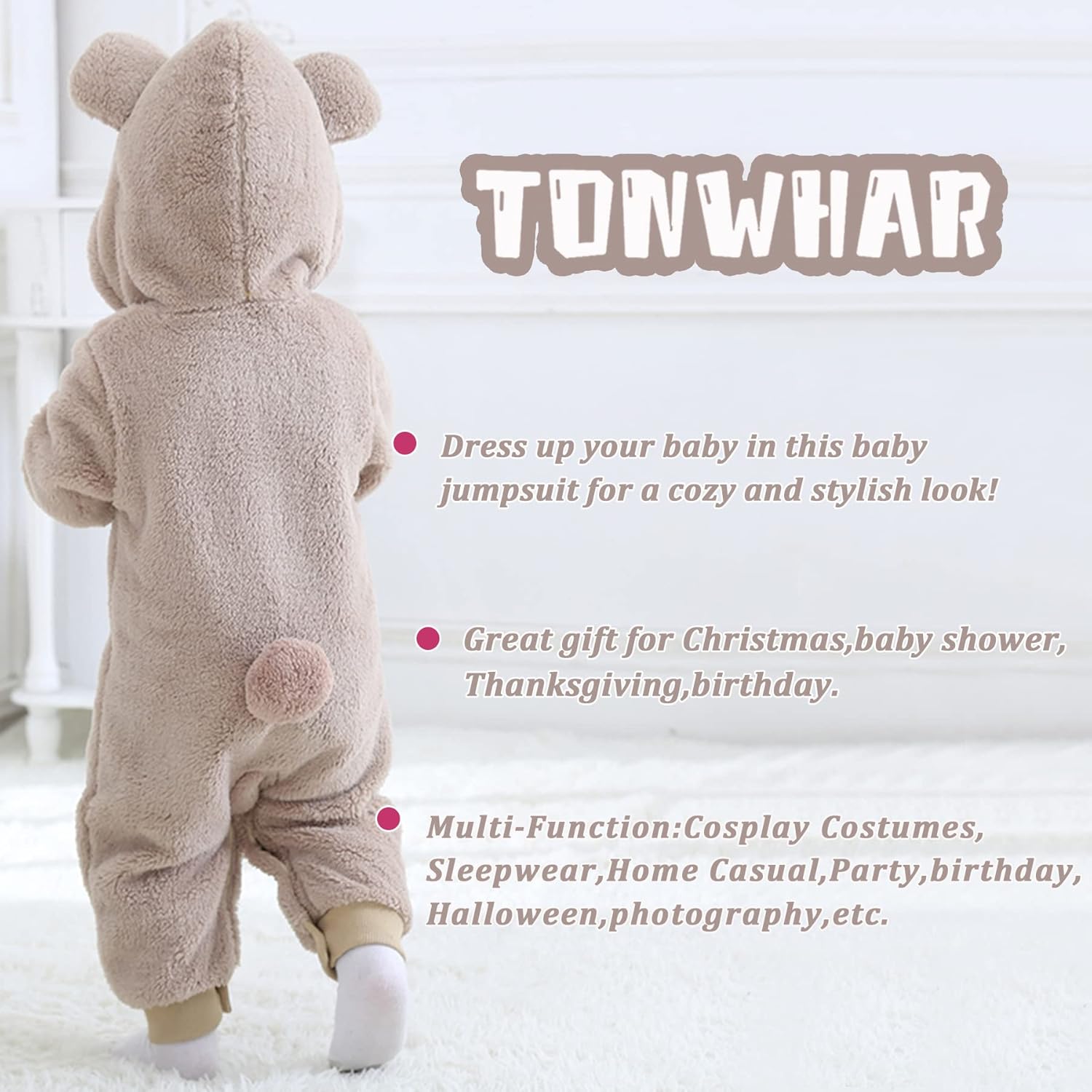 TONWHAR Baby Animal Costume One-Piece Romper Jumpsuit