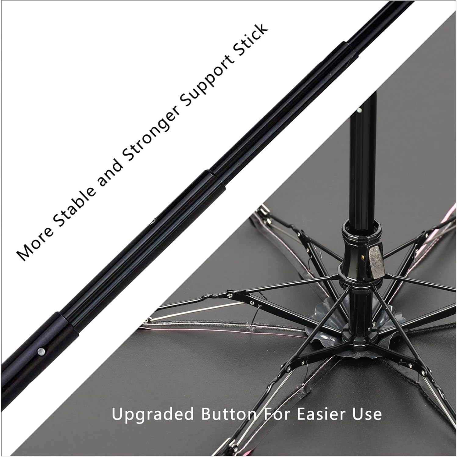 GAOYAING Compact Travel Umbrella 2 PACKS - 34 Inches Blue Plaid
