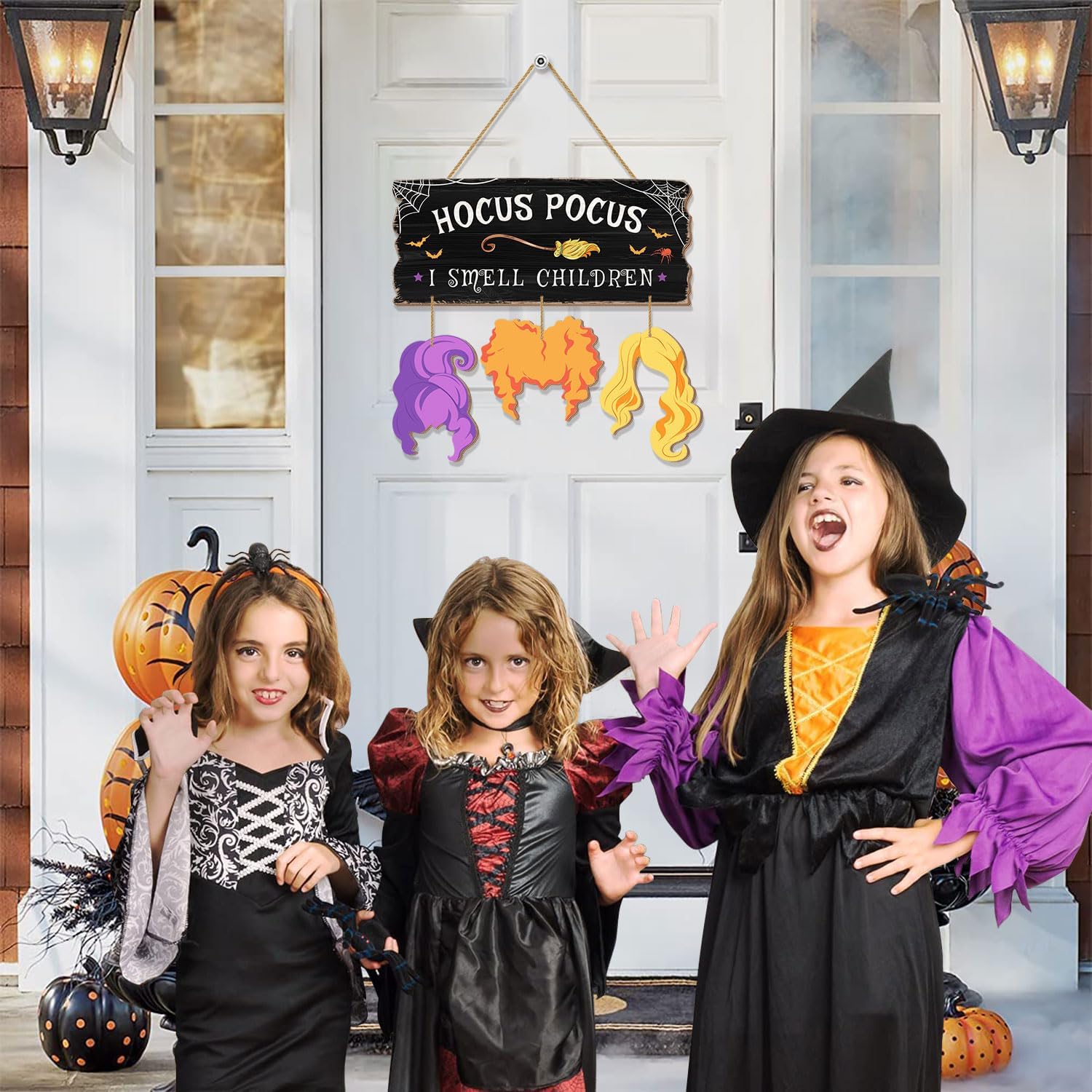 Hocus Pocus I Smell Children Wooden Door Sign
