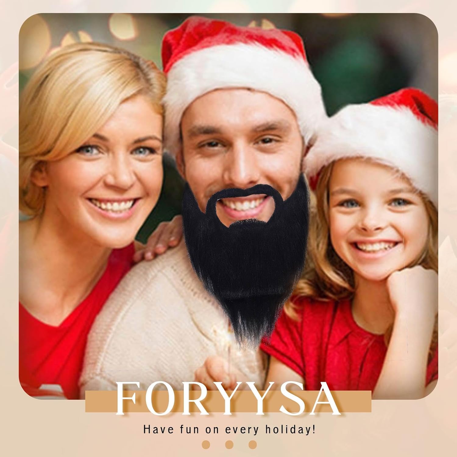 Foryysa Realistic Fake Beard and Mustache Set