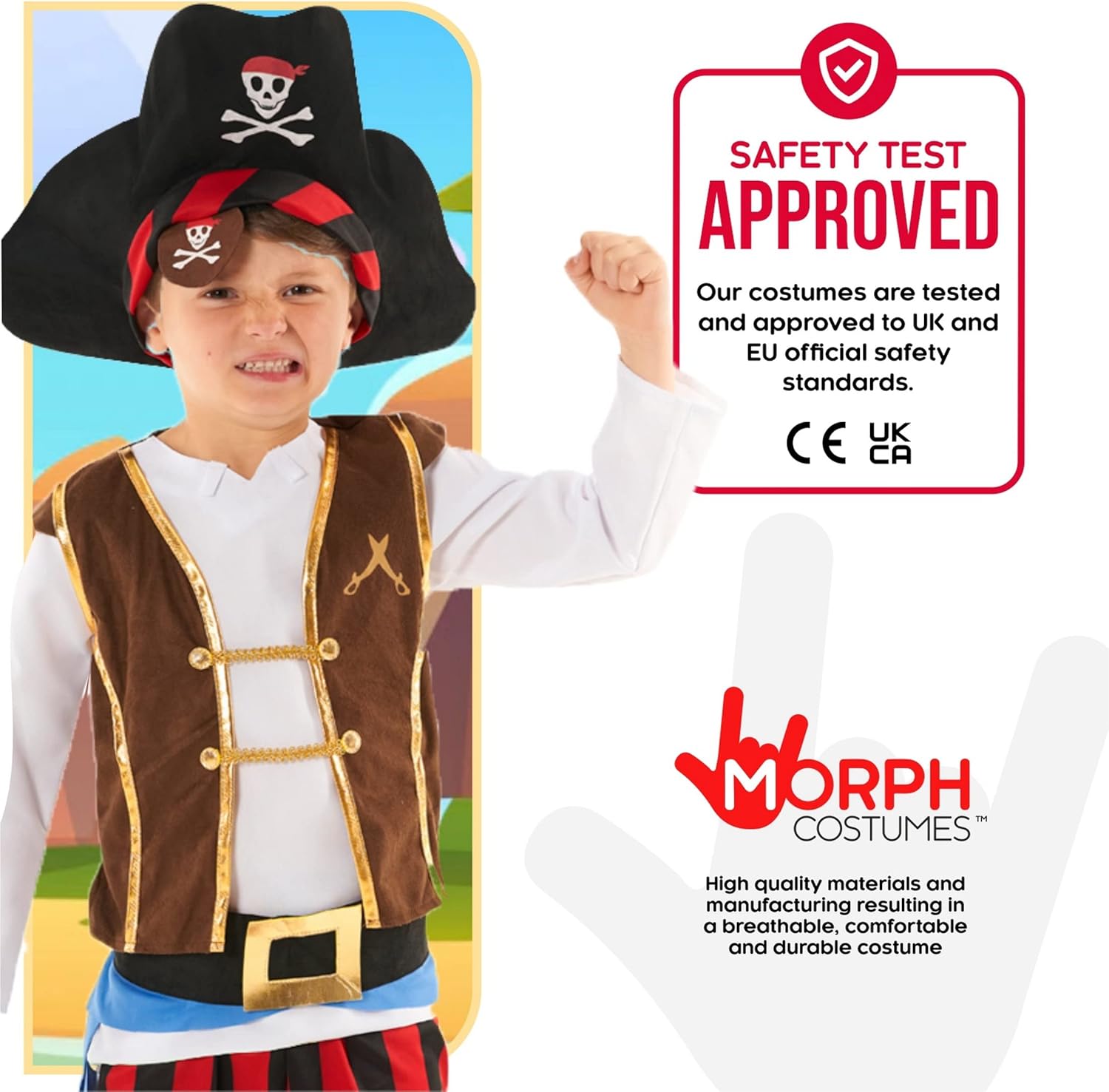 Morph Kids Pirate Costume for Boys Girls 1