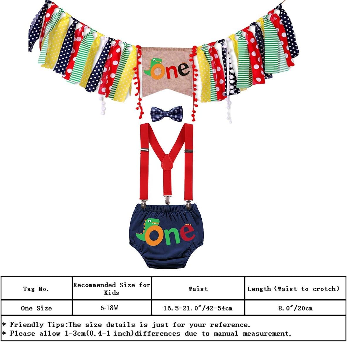 MYRISAM Dinosaur 1st Birthday Photo Shoot Outfit Kit