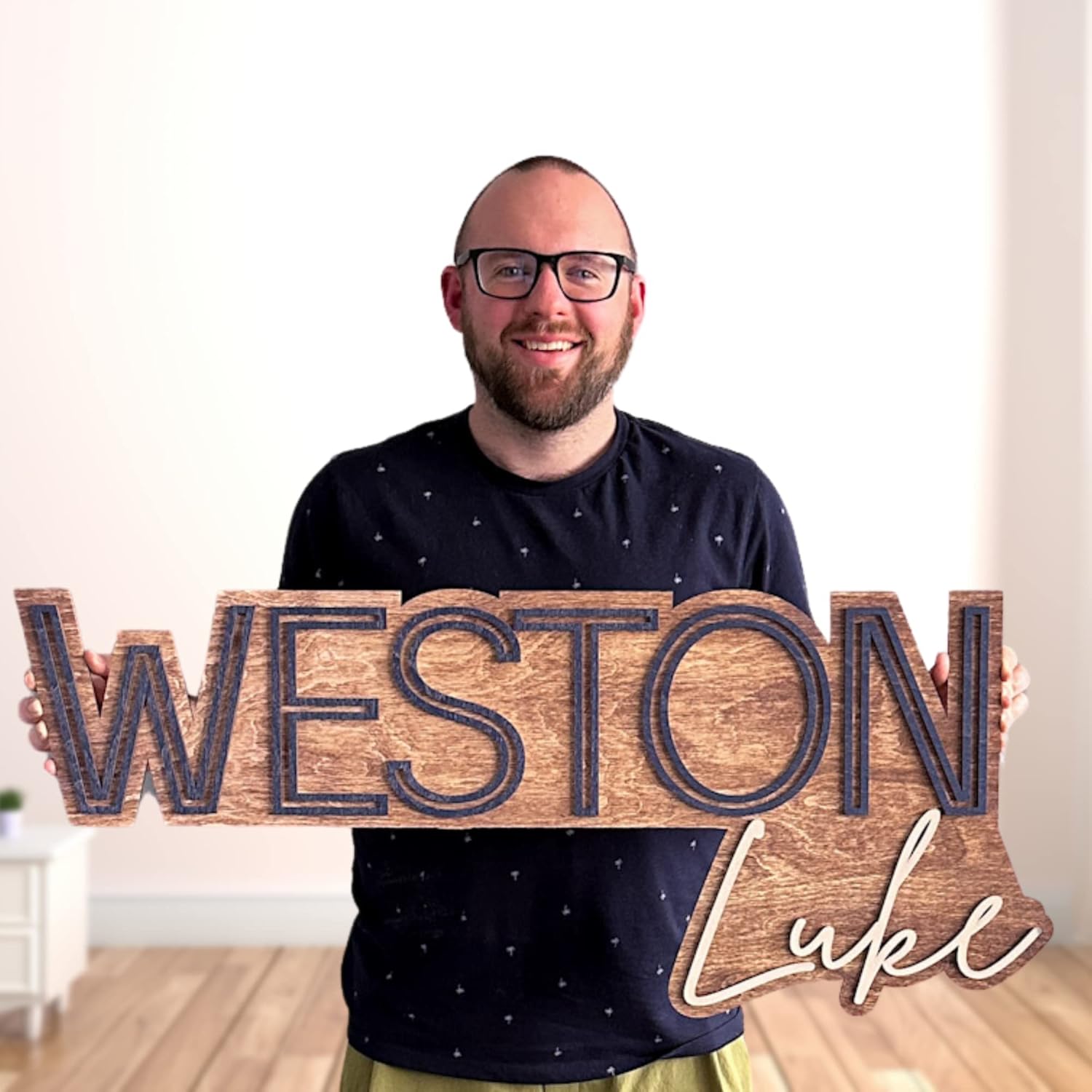 Wooden Name Sign for Baby Room Decor