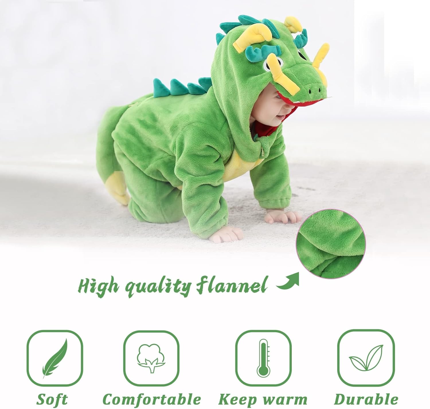 TONWHAR Baby Animal Costume Hooded Romper Jumpsuit
