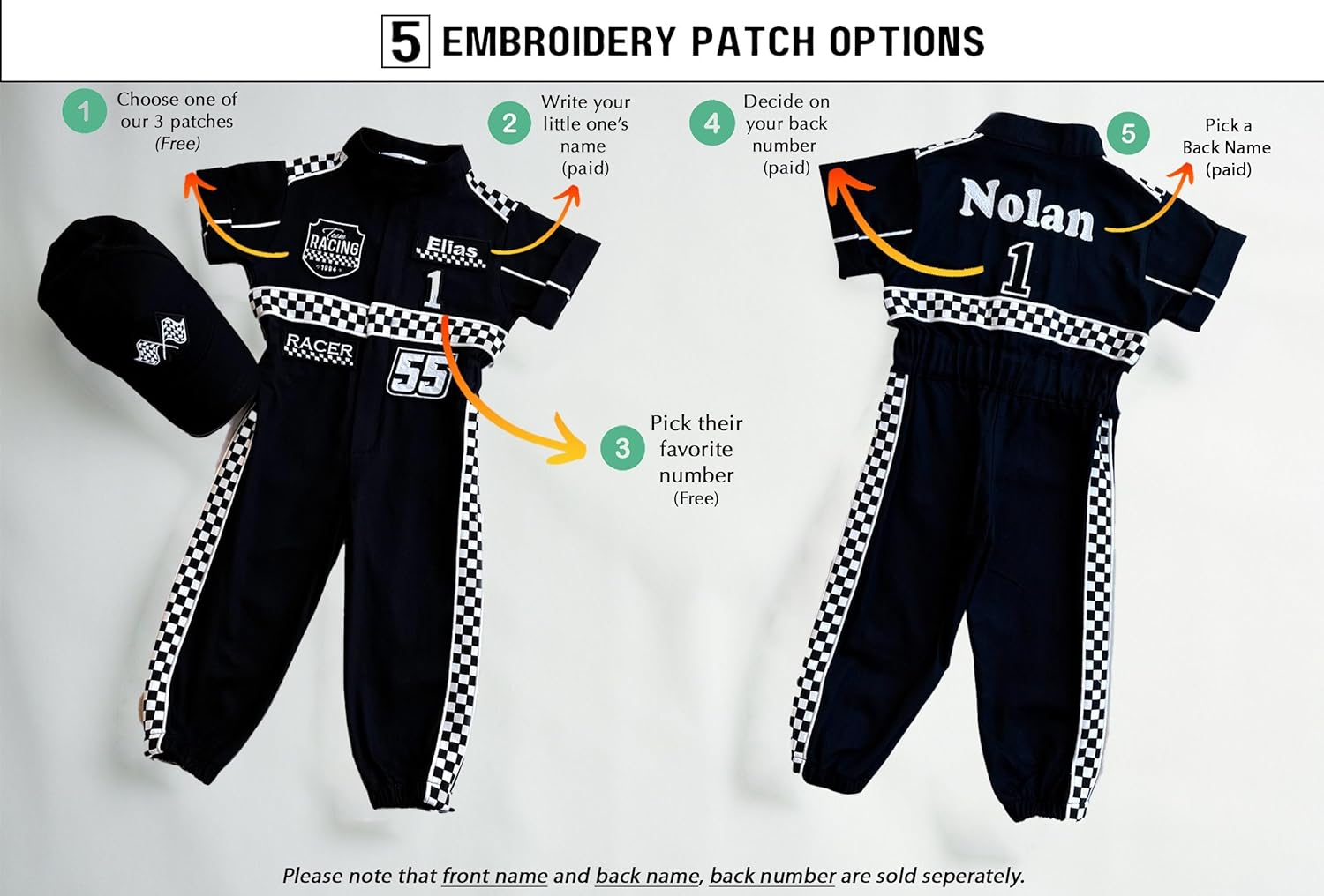 Handmade Race Car Driver Costume for Toddlers