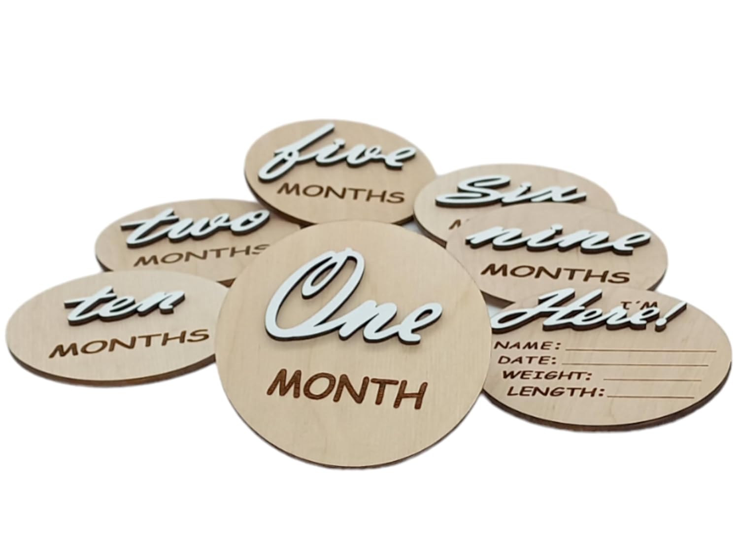 UkrWood Baby Monthly Milestone Signs