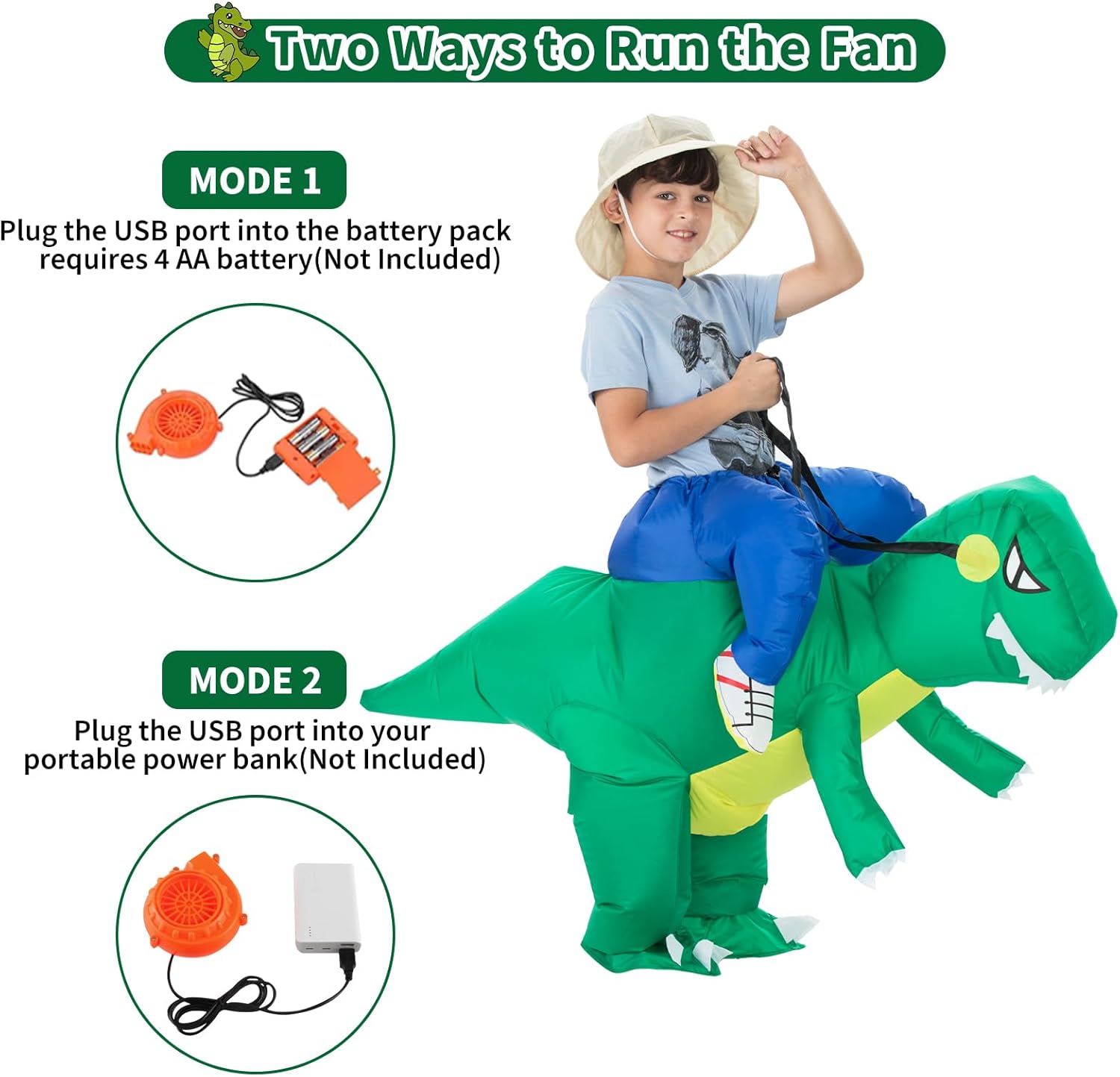 TOLOCO Inflatable Dinosaur Costume for Kids 1