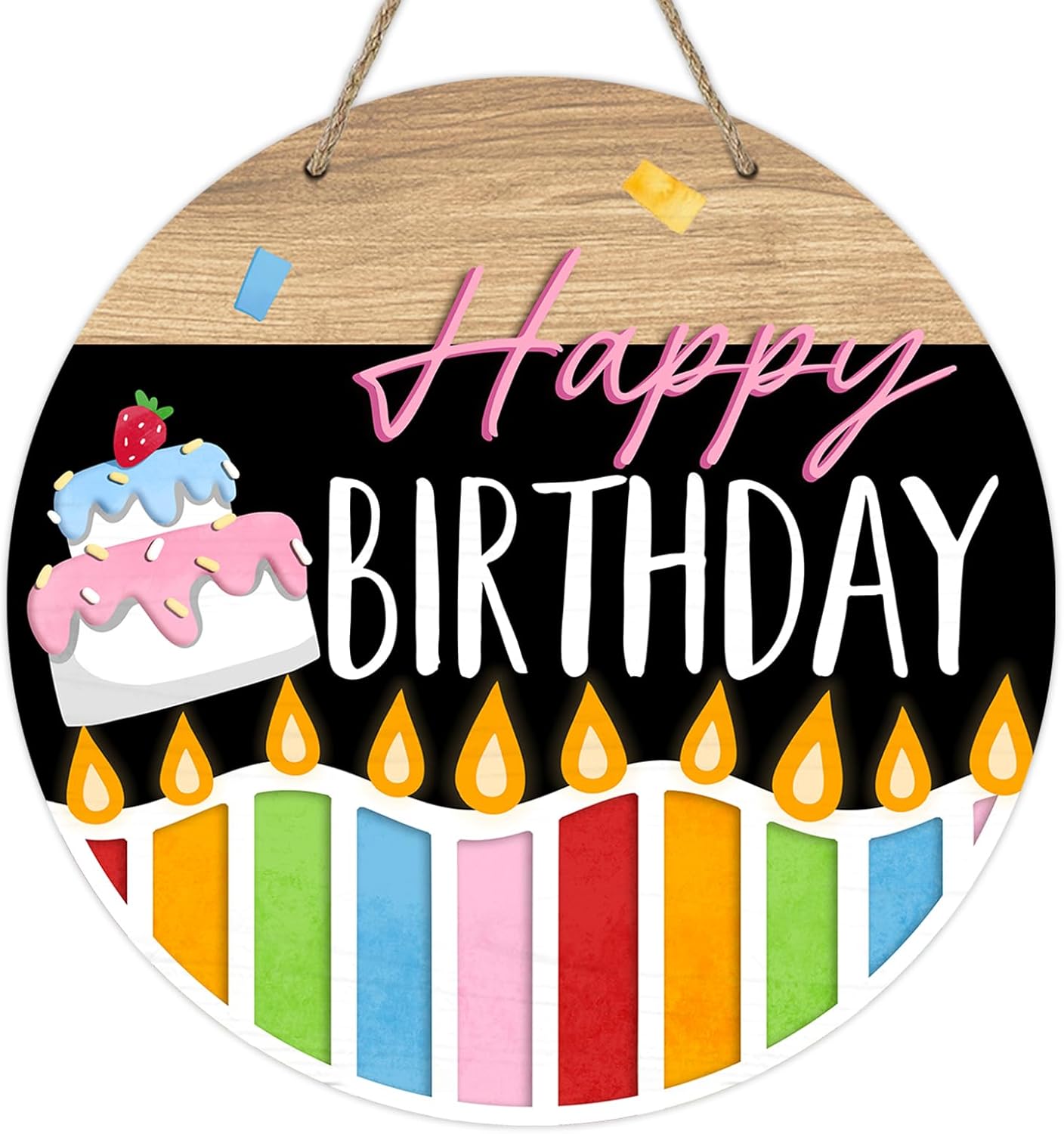 Deroro Happy Birthday Wooden Door Sign