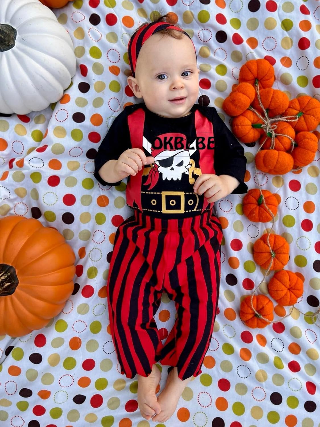 Baby Boys Pirate Costume Halloween Outfit