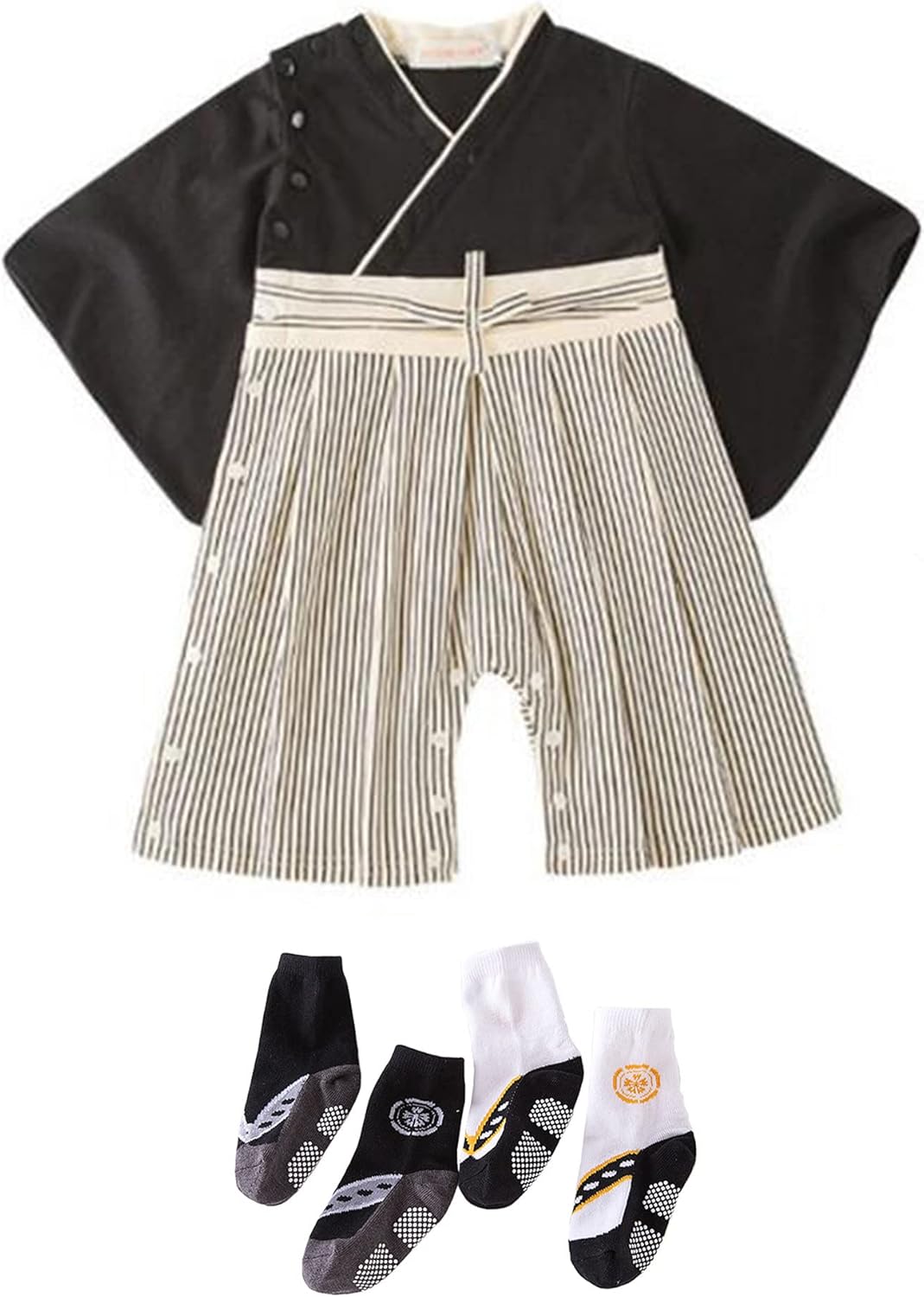 Baby Kimono Onesie with Socks for Halloween and Anime Costumes