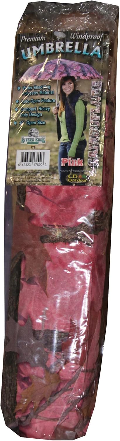 Rivers Edge Products Automatic Windproof Umbrella - Fall Transition Camouflage