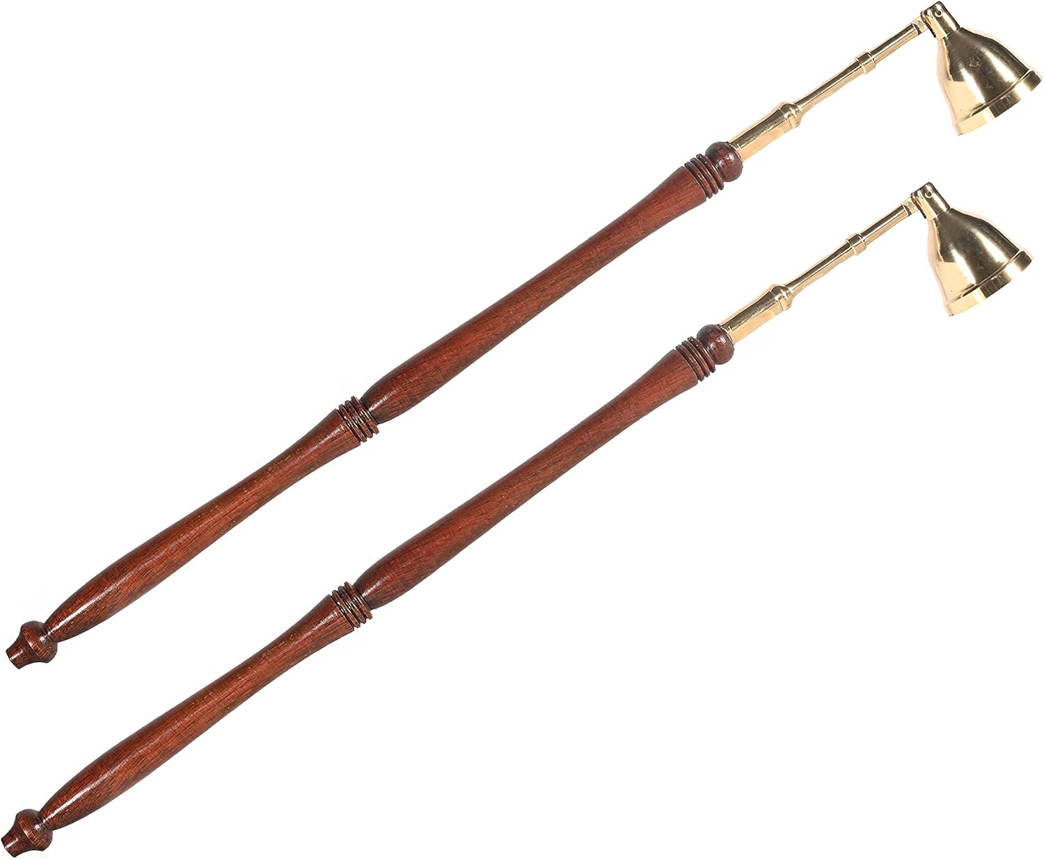 Incense Garden Candle Snuffer 2 Pack Brass Tip Wood Handle 1