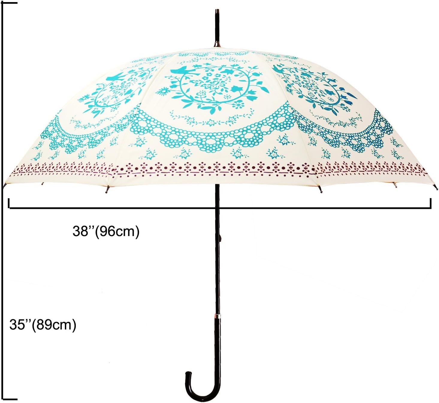 Kung Fu Smith Bubble Windproof Umbrella with Flower Totem Print