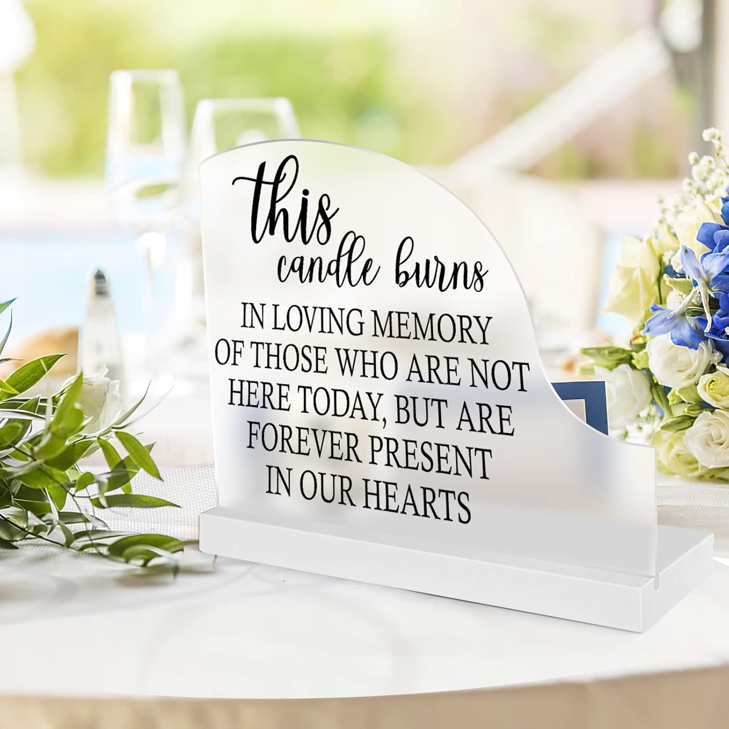 Wedding Memorial Candle with Illuminated Sign