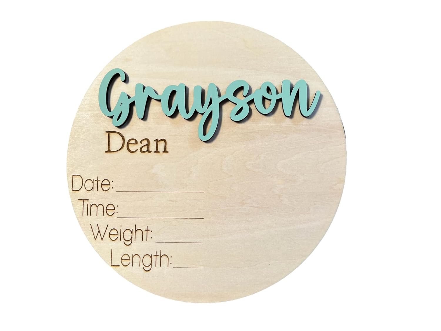 Personalized Birth Announcement Sign with Footprints and Stats 1