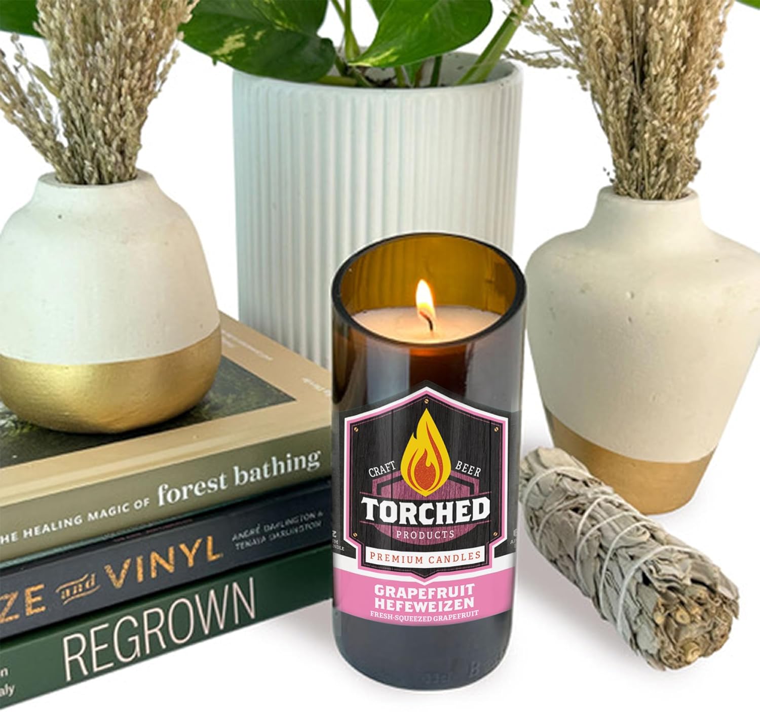 Torched Beer Scented Candles - Grapefruit Hefeweizen 11 oz