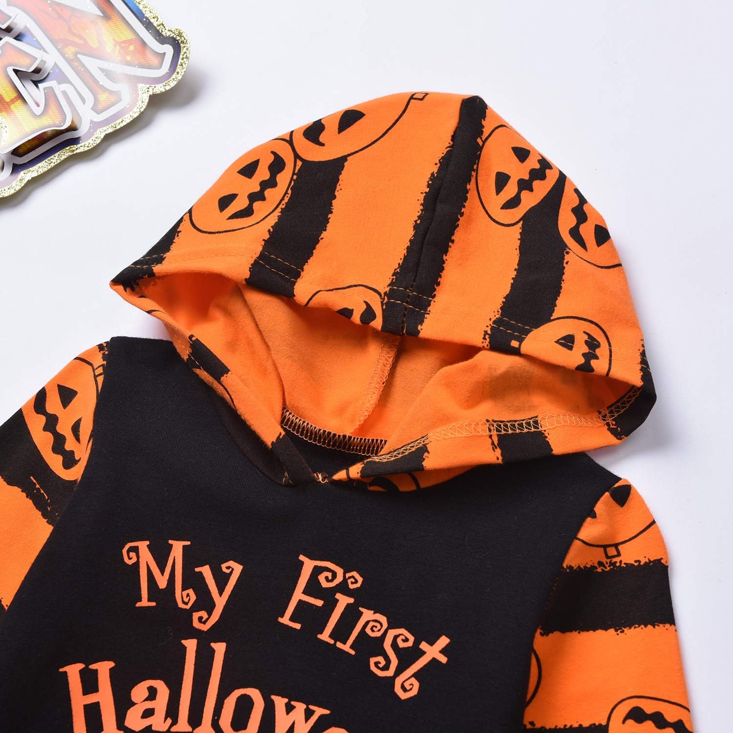 Aalizzwell Baby Halloween Hooded Romper for Toddler Boys Girls