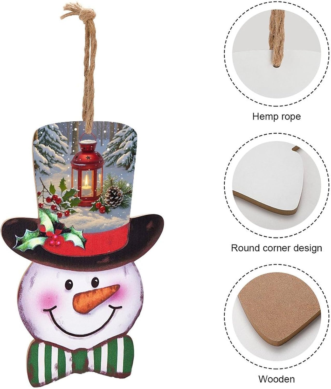 Snowman Wooden Christmas Sign Holiday Decor