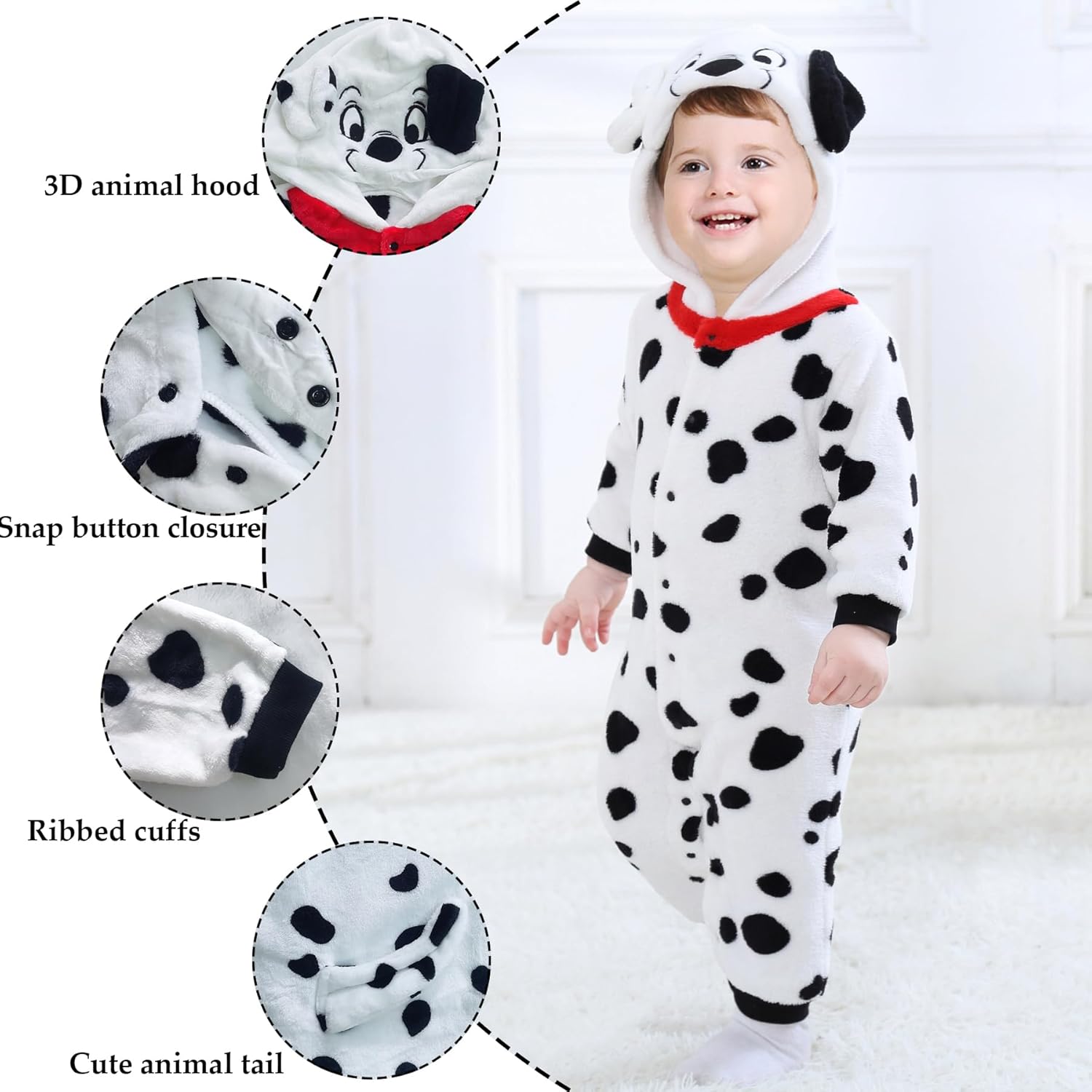 TONWHAR Baby Animal Halloween Jumpsuit for Kids and Toddlers